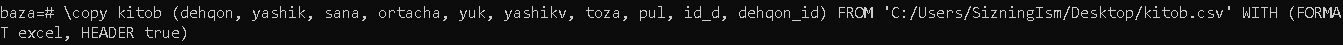 Data import